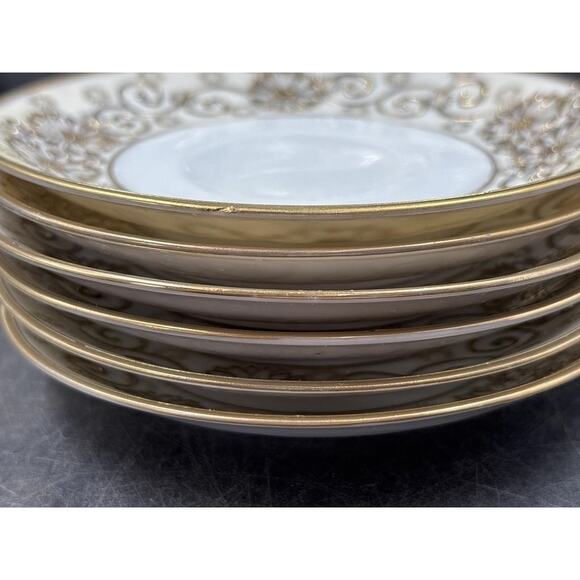 Vintage Japanese Tea Set | Lusterware Cups + Porcelain Teapot & Serving Pieces - Picture 6 of 14